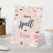 かわいいハロウィーン幽霊誕生日パーティーの装飾 台座サイン (インサイチュ)