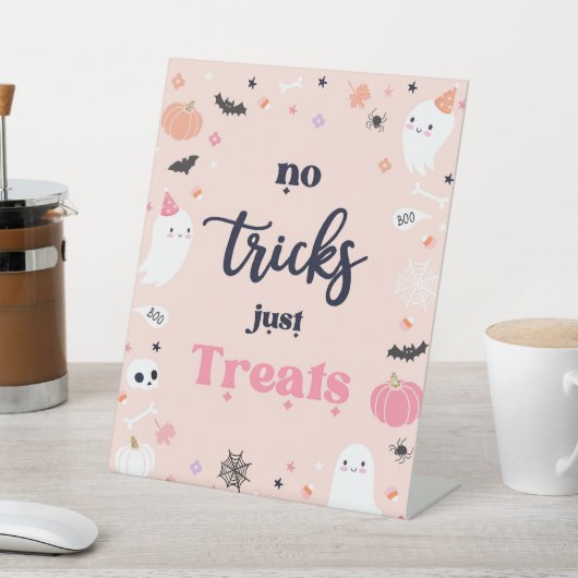 かわいいハロウィーン幽霊誕生日パーティーの装飾 台座サイン (インサイチュ)