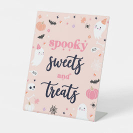 かわいいハロウィーン幽霊誕生日パーティーの装飾 台座サイン