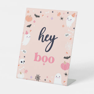 かわいいハロウィーン幽霊誕生日パーティーの装飾 台座サイン
