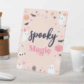 かわいいハロウィーン幽霊誕生日パーティーの装飾 台座サイン (インサイチュ)