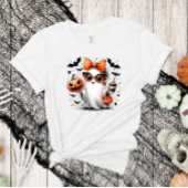かわいいハロウィーン幽霊飲みコーヒー トライブレンドTシャツ