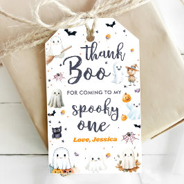 かわいいハロウィーン幽霊1歳の誕生日パーティー ギフトタグ