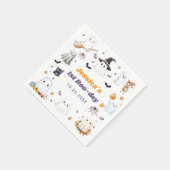 かわいいハロウィーン幽霊1歳の誕生日パーティー スタンダードカクテルナプキン (角)