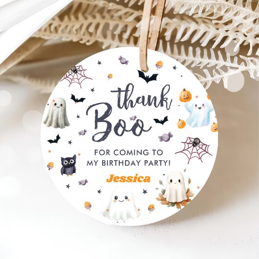 かわいいハロウィーン幽霊1歳の誕生日パーティー フェイバータグ