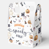 かわいいハロウィーン幽霊1歳の誕生日パーティー フェイバーボックス (オープン)