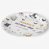 かわいいハロウィーン幽霊1歳の誕生日パーティー ペーパープレート (アングル)