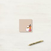 かわいいハロウィーン幽霊 – サングラス、カボチャ、書籍 ポストイット (デスク上)