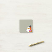 かわいいハロウィーン幽霊 – サングラス、カボチャ、書籍 ポストイット (デスク上)