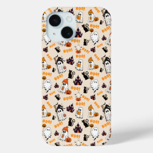 かわいいハロウィーン幽霊iPhone 15ケース – 不気味幽霊 iPhone 15ケース