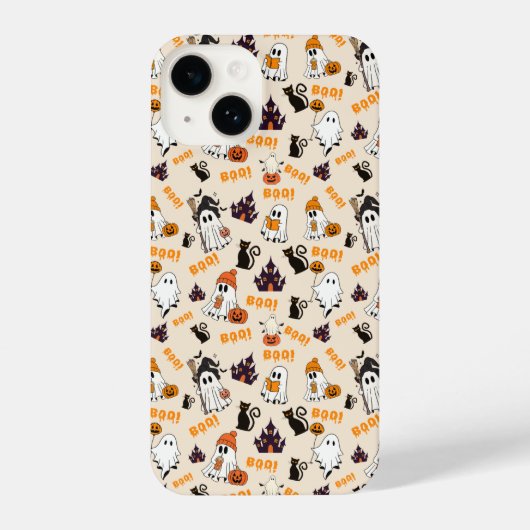 かわいいハロウィーン幽霊iPhone 15ケース – 不気味幽霊 iPhoneケース (裏面)