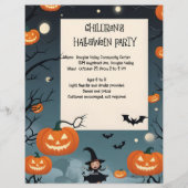 かわいいハロウィーン招待状子供へパーティー レターヘッド (裏面)