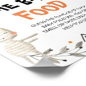 かわいいハロウィーン推測ベビー食べ物ベビーシャワー ポスター (角)