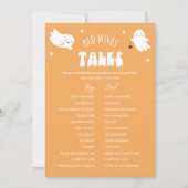 かわいいハロウィーン旧妻の物語ベビーシャワーゲーム 招待状 (正面)