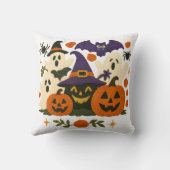 かわいいハロウィーン枕 – かわいい幽霊、かぼちゃ クッション (裏面)