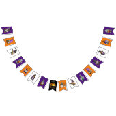 かわいいハロウィーン格言オレンジパープルパーティー バンティングフラッグ (全)