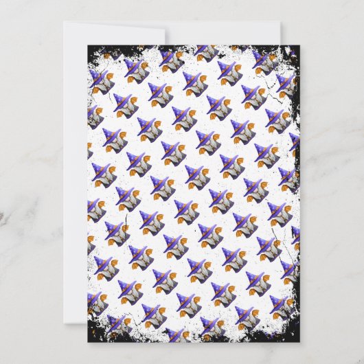 かわいいハロウィーン格言キッズパーティの招待状 招待状 (裏面)