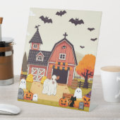 かわいいハロウィーン牛 台座サイン (インサイチュ)