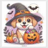 かわいいハロウィーン犬/子犬 シール (シート)