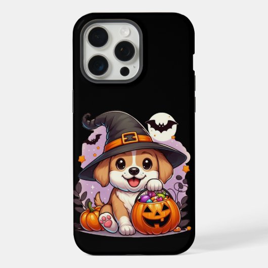 かわいいハロウィーン犬/子犬 iPhoneケース (裏面)