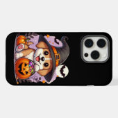 かわいいハロウィーン犬/子犬 iPhoneケース (裏面横)