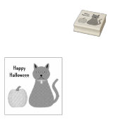 かわいいハロウィーン猫とカボチャカスタムン ラバースタンプ (押印)
