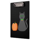 かわいいハロウィーン猫とカボチャ クリップボード (左)