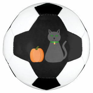 かわいいハロウィーン猫とカボチャ サッカーボール