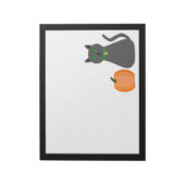 かわいいハロウィーン猫とカボチャ ノートパッド (回転)