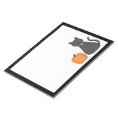 かわいいハロウィーン猫とカボチャ ノートパッド (アングル)