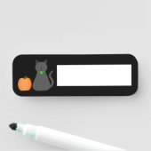 かわいいハロウィーン猫とカボチャ 名札 (インサイチュ)