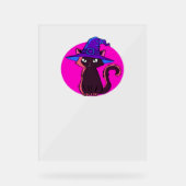 かわいいハロウィーン猫オーバーサイズTシャツ アクリルサイン (正面)