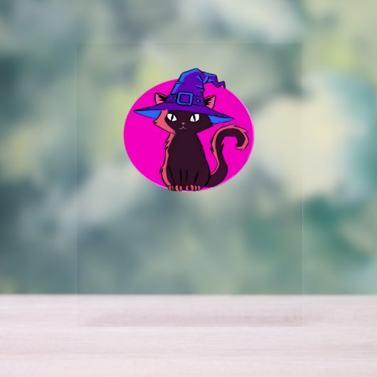 かわいいハロウィーン猫オーバーサイズTシャツ アクリルサイン (ニュートラル)