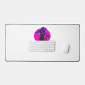 かわいいハロウィーン猫オーバーサイズTシャツ デスクマット (キーボード&マウス)