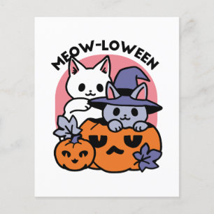 かわいいハロウィーン猫デザイン チラシ
