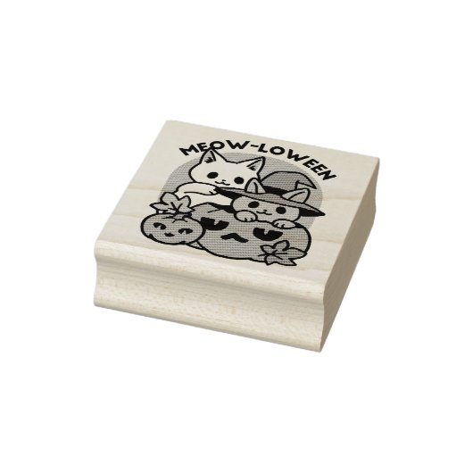かわいいハロウィーン猫デザイン ラバースタンプ (スタンプ)