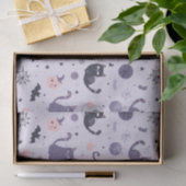 かわいいハロウィーン猫パープル 薄葉紙 (ギフト)