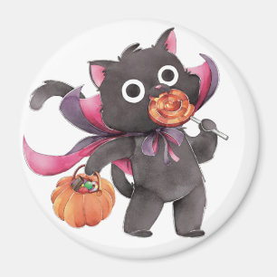 かわいいハロウィーン猫マグネット マグネット