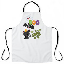 かわいいハロウィーン猫、こうもり、ママ&幽霊