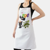 かわいいハロウィーン猫、こうもり、ママ&幽霊 エプロン (インサイチュ)