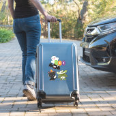 かわいいハロウィーン猫、こうもり、ママ&幽霊 シール (スーツケースインサイチュ)