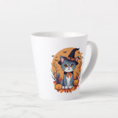 かわいいハロウィーン猫 カフェラテマグ (右アングル)