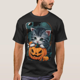 かわいいハロウィーン猫 Tシャツ