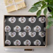 かわいいハロウィーン砂糖スカル柄 薄葉紙 (ギフト)