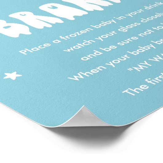 かわいいハロウィーン私の水は赤ちゃんシャワーゲームを壊した ポスター (角)