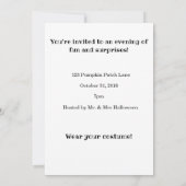 かわいいハロウィーン秋パグプキンパンプキンパッチ 招待状 (裏面)