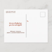 かわいいハロウィーン秋秋ベビー誕生写真 案内ポストカード (裏面)