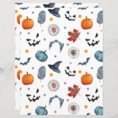 かわいいハロウィーン紙シート (正面/裏面)