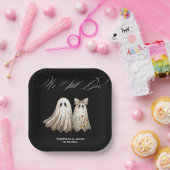 かわいいハロウィーン結婚をテーマにしたアニバーサリーケーキ ペーパープレート (パーティー)