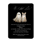 かわいいハロウィーン結婚をテーマにした記念日ディナー マグネット (縦)